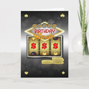 Oom Verjaardag Wenskaart met slots en munten Kaart