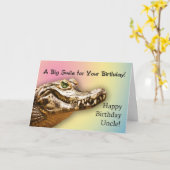 Oom verjaardagskaart kaart (Gele Bloem)