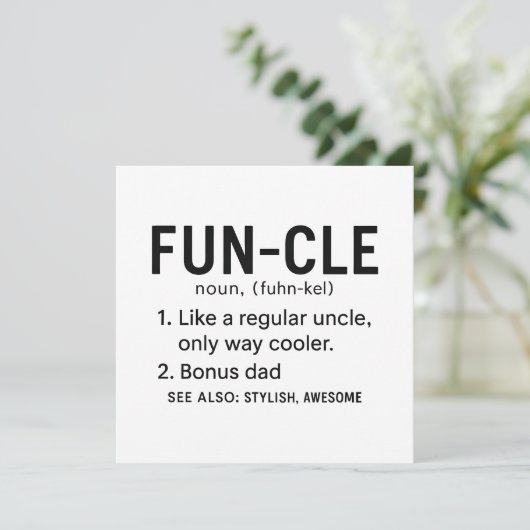 oom-verjaardagsspier kaart (Staand voorkant)