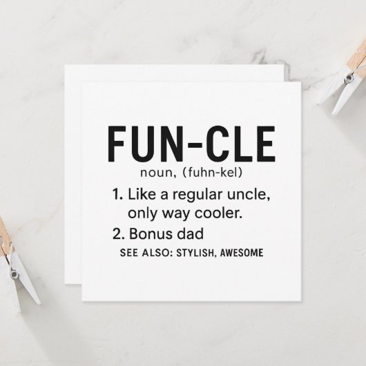 oom-verjaardagsspier kaart (Voorkant / Achterkant in situ)