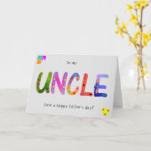 OOM vet geometrisch Vaderdag wenskaart Kaart (Gele Bloem)