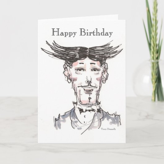 Oom Victor Happy Birthday Card Kaart (Voorkant)