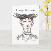 Oom Victor Happy Birthday Card Kaart (Gele Bloem)