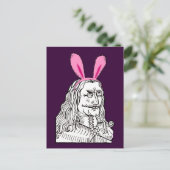 Oom Vlad met bunny oren Briefkaart (Staand voorkant)