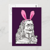 Oom Vlad met bunny oren Briefkaart (Voorkant / Achterkant)