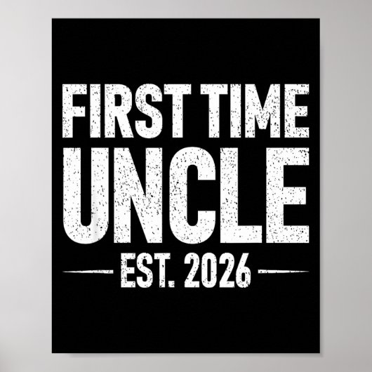 Oom voor de Eerste Keer Geschat 2026 Grappige Nieu Poster (Voorkant)