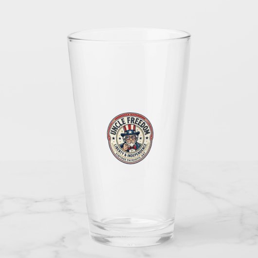Oom Vrijheid Patriottische Oom Sam Oprichting Kara Glas (Voorkant)