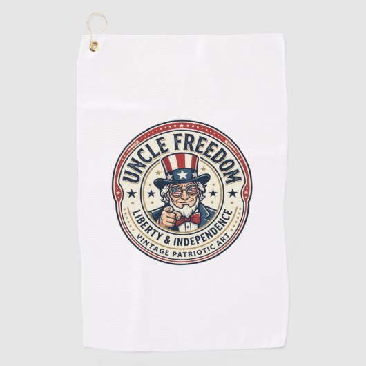 Oom Vrijheid Patriottische Oom Sam Oprichting Kara Golfhanddoek (Voorkant)