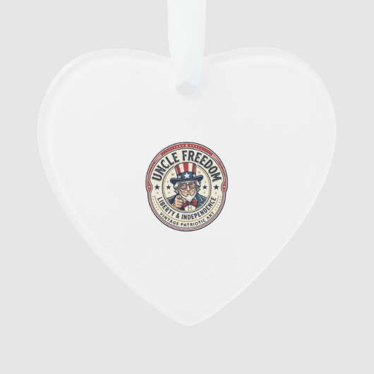 Oom Vrijheid Patriottische Oom Sam Oprichting Kara Ornament (voorkant)