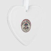 Oom Vrijheid Patriottische Oom Sam Oprichting Kara Ornament (voorkant)