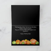 Oom Waterverf Pumpkins Thanksgiving Card Kaart (Binnen)