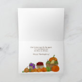 Oom Waterverf Pumpkins Thanksgiving Card Kaart (Binnen)