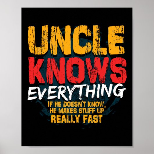 Oom weet alles Funny Oom Vaderdag Gif Poster (Voorkant)