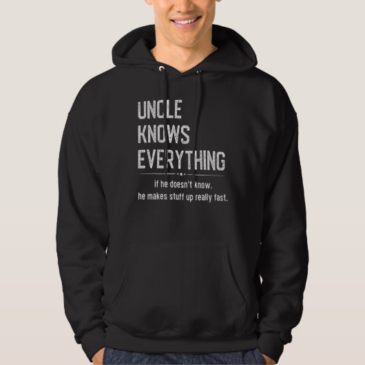 Oom weet alles Humor sarcastische meme Hoodie (Voorkant)
