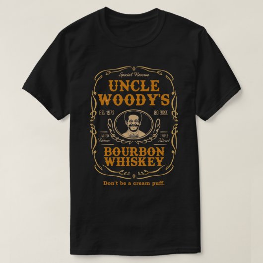Oom Woodys Bourbon Whiskey T-shirt (Design voorkant)