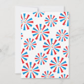 Oom Zelfde 4e juli Partij rood wit & blauw Kaart (Achterkant)