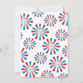 Oom Zelfde 4e juli Partij rood wit & blauw Kaart (Achterkant)