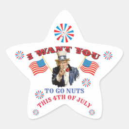 Oom Zelfde 4e juli Star-Sticker Ster Sticker