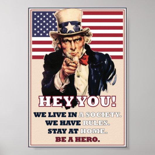 Oom Zelfde Poster COVID Propaganda (Voorkant)