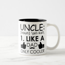 Oom, zoals papa alleen koel - zoals Icon snor Tweekleurige Koffiemok