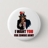 oom Zombie Ronde Button 5,7 Cm (Voorkant)