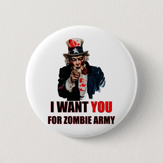 oom Zombie Ronde Button 5,7 Cm (Voorkant)