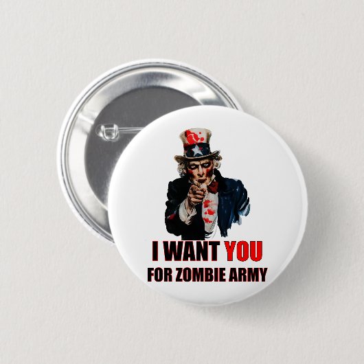 oom Zombie Ronde Button 5,7 Cm (Voorkant /achterkant)