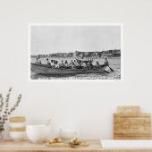 Oomiak Racers Nome, Alaska 1915 Poster (Keuken)