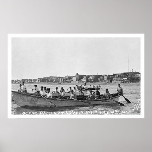 Oomiak Racers Nome, Alaska 1915 Poster (Voorkant)