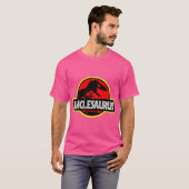 Oomlesaurus Re Grappige Oom s retro T-shirt (Voorkant volledig)