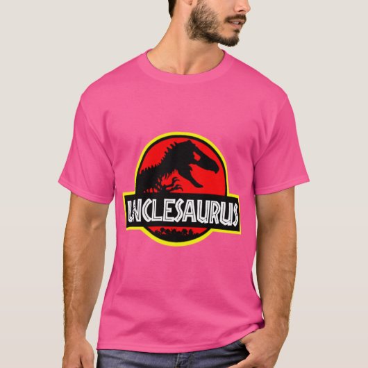 Oomlesaurus Re Grappige Oom s retro T-shirt (Voorkant)
