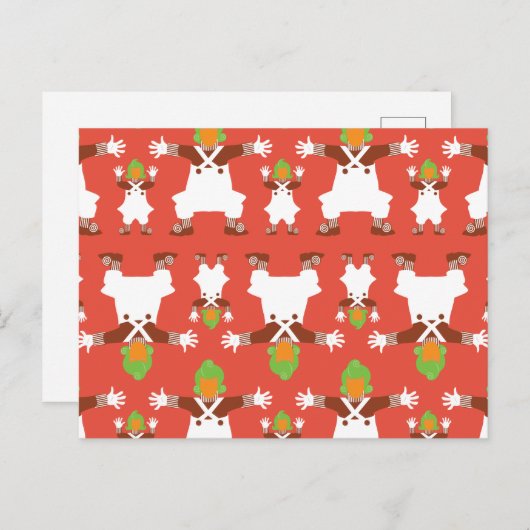 Oompa Loompa Dancing Pattern Briefkaart (Voorkant / Achterkant)