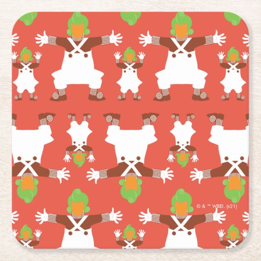 Oompa Loompa Dancing Pattern Kartonnen Onderzetters (Voorkant)