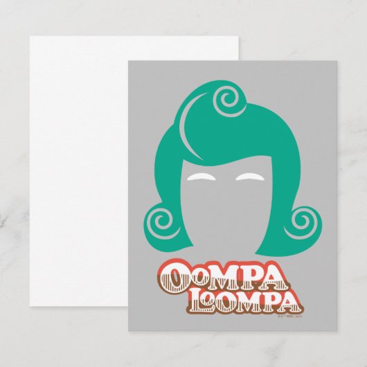 Oompa Loompa Hair Graphic Notitiekaartje (Voorkant / Achterkant)