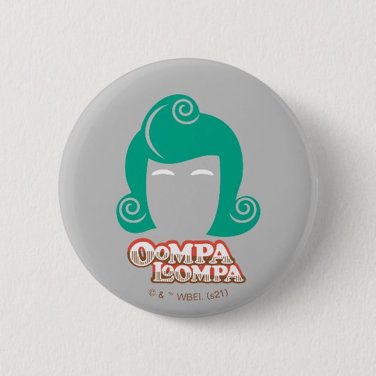 Oompa Loompa Hair Graphic Ronde Button 5,7 Cm (Voorkant)