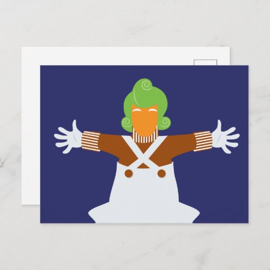 Oompa Loompa wapt uit Briefkaart (Voorkant / Achterkant)