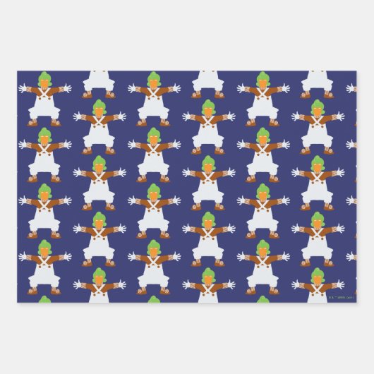 Oompa Loompa wapt uit Inpakpapier Vel (Voorkant 3)