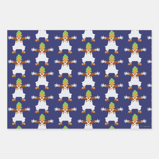 Oompa Loompa wapt uit Inpakpapier Vel (Voorkant)