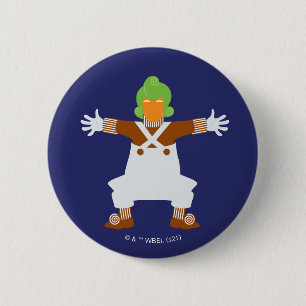 Oompa Loompa wapt uit Ronde Button 5,7 Cm
