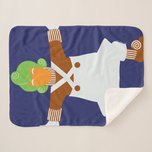Oompa Loompa wapt uit Sherpa Deken (Voorkant (horizontaal))