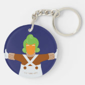 Oompa Loompa wapt uit Sleutelhanger (Achterkant)