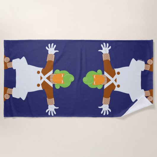 Oompa Loompa wapt uit Strandlaken (Voorkant)