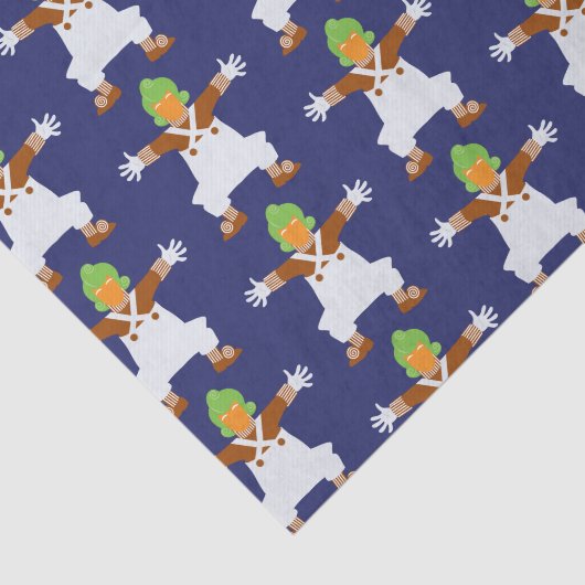 Oompa Loompa wapt uit Tissuepapier (Detail)