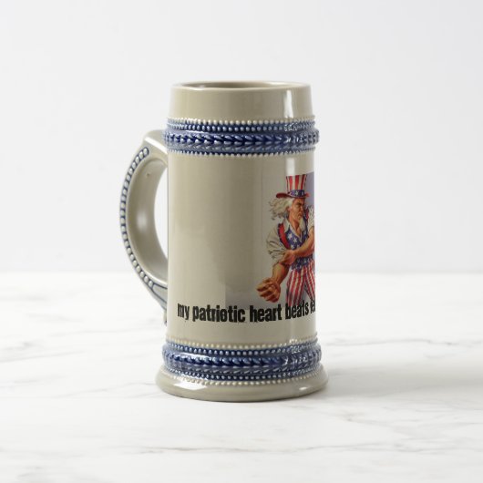 OomSam_normal, mijn patriottisch hart slaat rood o Bierpul (Voorkant links)