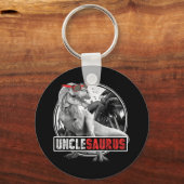 Oomsaurus Dinosaur Oom Saurus Sleutelhanger (Voorkant)