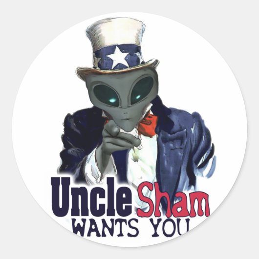OomShamWantsYou Ronde Sticker (Voorkant)