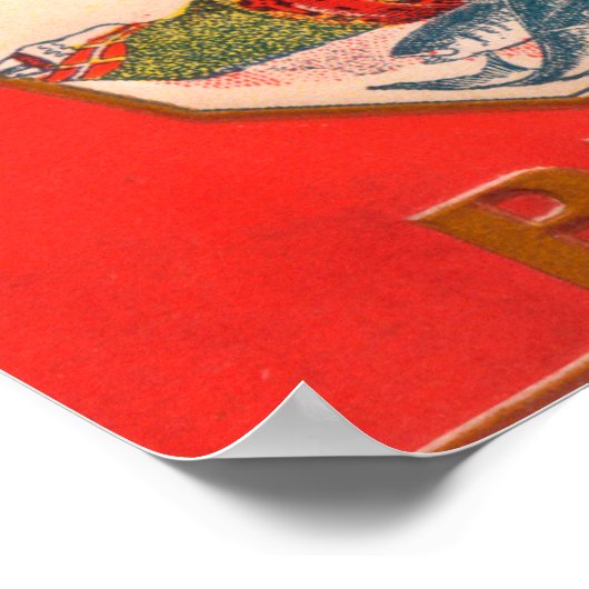 Oona Brand Salmon Label Poster (Hoek)