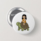 Oona en de Schildpad Ronde Button 5,7 Cm (Voorkant /achterkant)