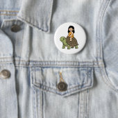 Oona en de Schildpad Ronde Button 5,7 Cm (In situ)