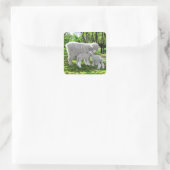 "Oona & haar tweeling" Vierkante Sticker (Tas)